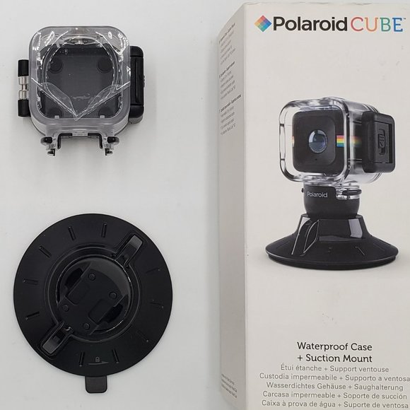 Polaroid CUBE Waterproof Case & Suction Mount - NIB - Picture 2 of 13